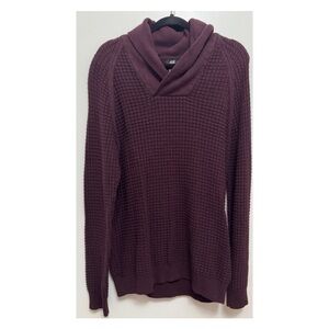 H&M Men's V-Neck Sweater - Burgundy